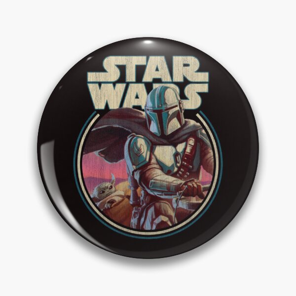 Item preview, The Mandalorian and Grogu vintage badge designed and sold by Raulovski.