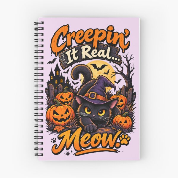 Item preview, Creep in It Real Black Cat Halloween Cute Witch Hat Pumpkin Meow designed and sold by RealCuties.