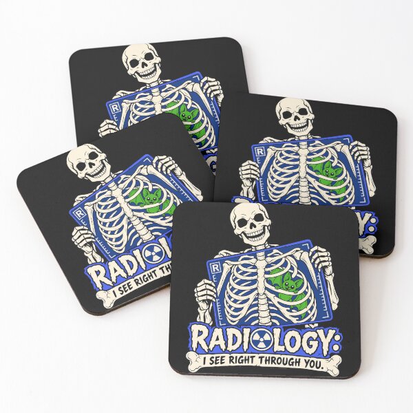 Item preview, Radiology Tech Halloween X-Ray Skeleton with Green Bat Humor designed and sold by Uglyandcute.