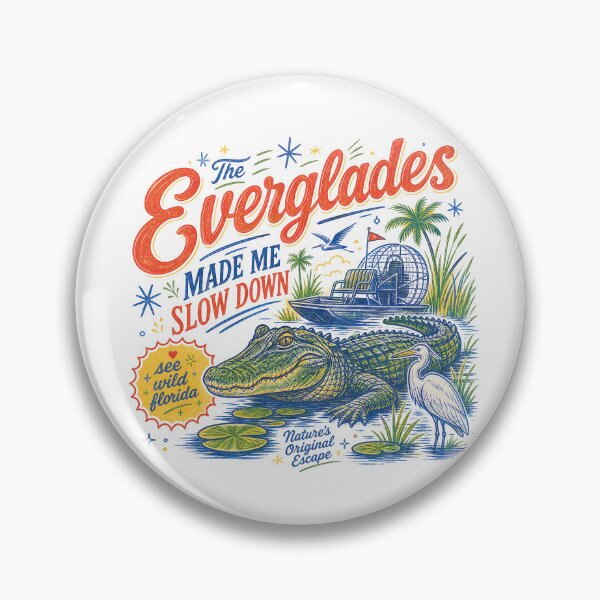 Item preview, The Everglades Made Me Slow Down Vintage Florida Wildlife Design designed and sold by castillomiami.