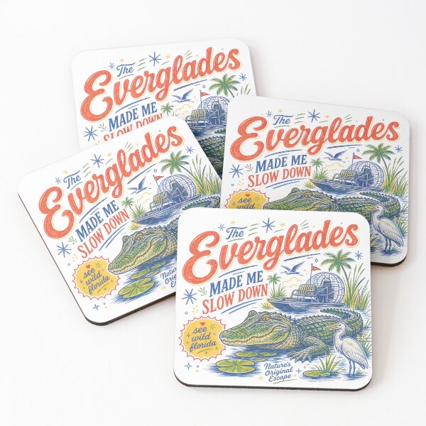 Item preview, The Everglades Made Me Slow Down Vintage Florida Wildlife Design designed and sold by castillomiami.