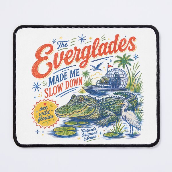 Item preview, The Everglades Made Me Slow Down Vintage Florida Wildlife Design designed and sold by castillomiami.