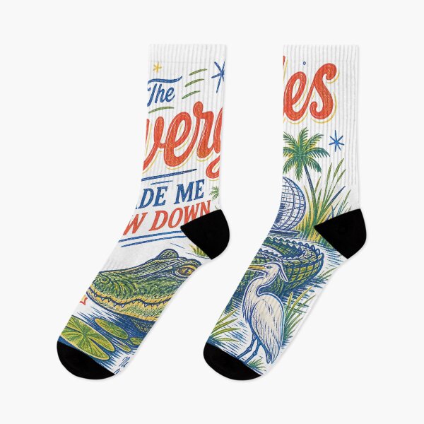 Item preview, The Everglades Made Me Slow Down Vintage Florida Wildlife Design designed and sold by castillomiami.