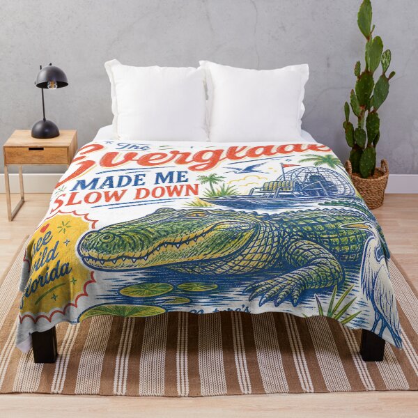 Item preview, The Everglades Made Me Slow Down Vintage Florida Wildlife Design designed and sold by castillomiami.