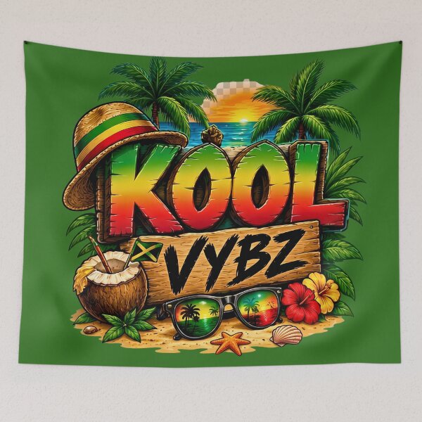 Item preview, Kool Vybz Reggae Rasta Beach Sunset Tropical Vibes Jamaica Design designed and sold by digitalbob60.