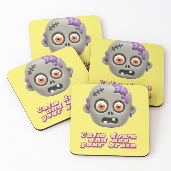 Item preview, Funny Zombie Head Calm Down Use Your Brain designed and sold by Mauswohn.