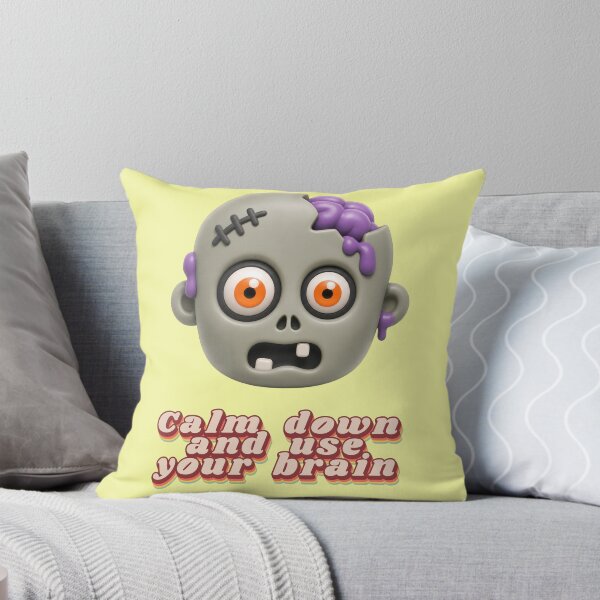 Item preview, Funny Zombie Head Calm Down Use Your Brain designed and sold by Mauswohn.
