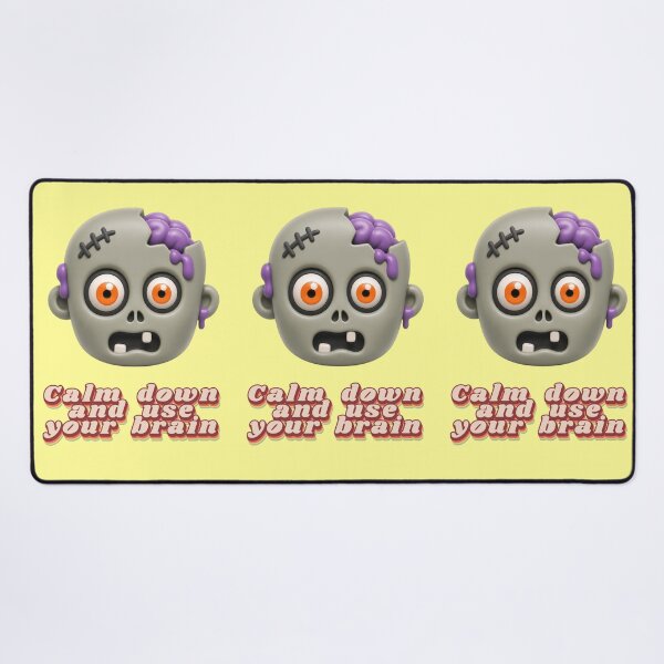 Item preview, Funny Zombie Head Calm Down Use Your Brain designed and sold by Mauswohn.