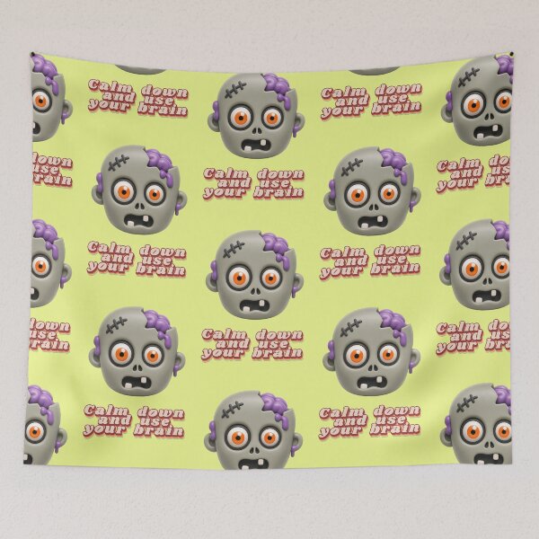 Item preview, Funny Zombie Head Calm Down Use Your Brain designed and sold by Mauswohn.