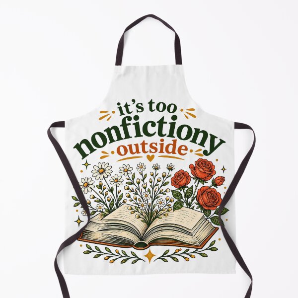 Item preview, It's Too Nonfictiony Outside Book Floral Design Book Lover designed and sold by gordonbwyashop.