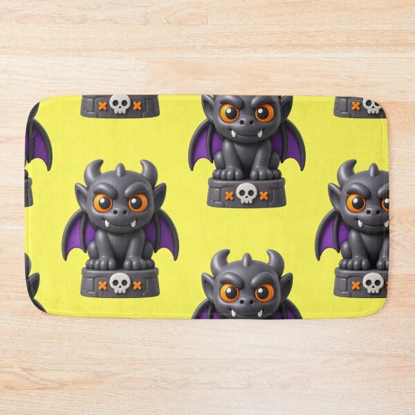 Item preview, Cute gargoyle dragon on a pedestal with a skull designed and sold by Mauswohn.
