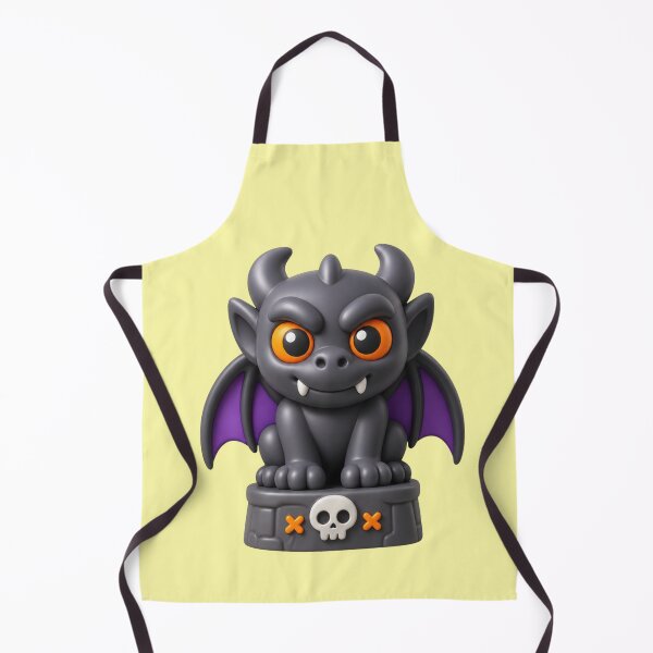 Item preview, Cute gargoyle dragon on a pedestal with a skull designed and sold by Mauswohn.