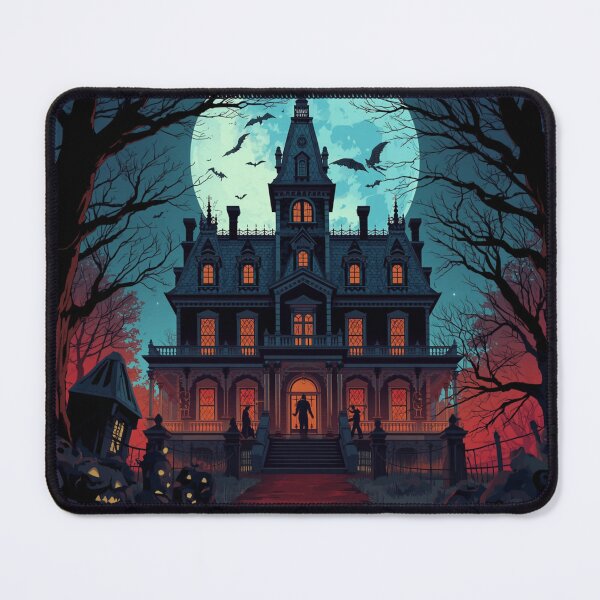 Item preview, Haunted Mansion Halloween Moonlight Art designed and sold by Uniquely Yours.