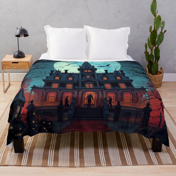 Item preview, Haunted Mansion Halloween Moonlight Art designed and sold by Uniquely Yours.