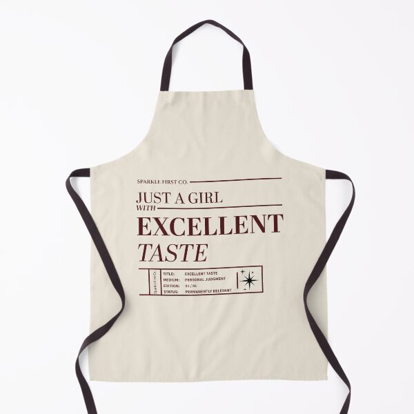 Item preview, Just A Girl With Excellent Taste | Dark Brown Museum Label & Editorial Typography designed and sold by Sparkle First Co..