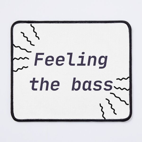 Item preview, Feeling The Bass Minimalist Audio Lover Typography Design designed and sold by Jikaval.