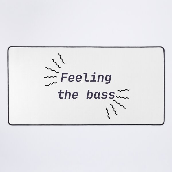 Item preview, Feeling The Bass Minimalist Audio Lover Typography Design designed and sold by Jikaval.
