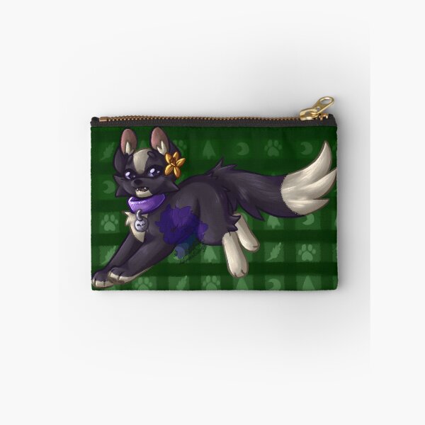 Item preview, Playful Black Dog with Flower designed and sold by Fibi-studio.