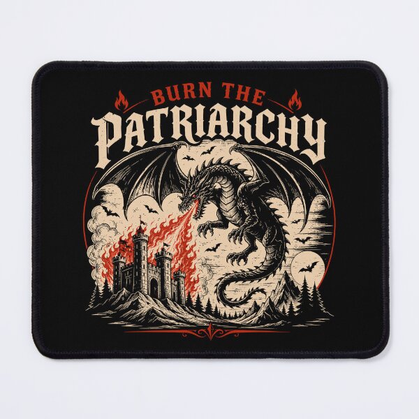 Item preview, Burn The Patriarchy Funny Fantasy Dragon Feminism designed and sold by gordonbwyashop.