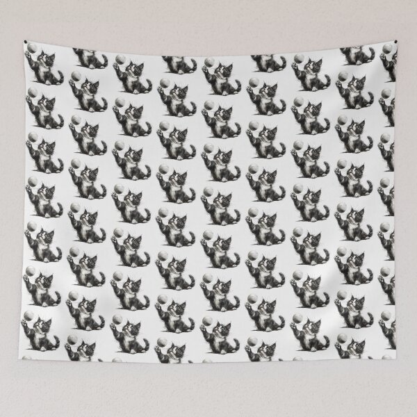 Item preview, Cat | Black & White Cat | Minimal Pet Aesthetic Art designed and sold by Mandayartstudio.