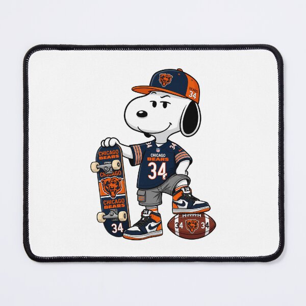 Item preview, Snoopy Chicago Bears Football Retro F031 designed and sold by GLUVY-THEME.