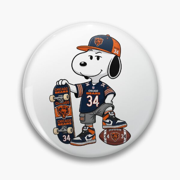 Item preview, Snoopy Chicago Bears Football Retro F031 designed and sold by GLUVY-THEME.