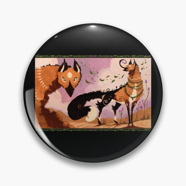Item preview, Whimsical Fox Creatures in a Dreamy Landscape designed and sold by Fibi-studio.