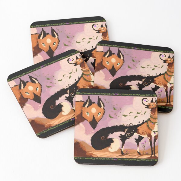 Item preview, Whimsical Fox Creatures in a Dreamy Landscape designed and sold by Fibi-studio.