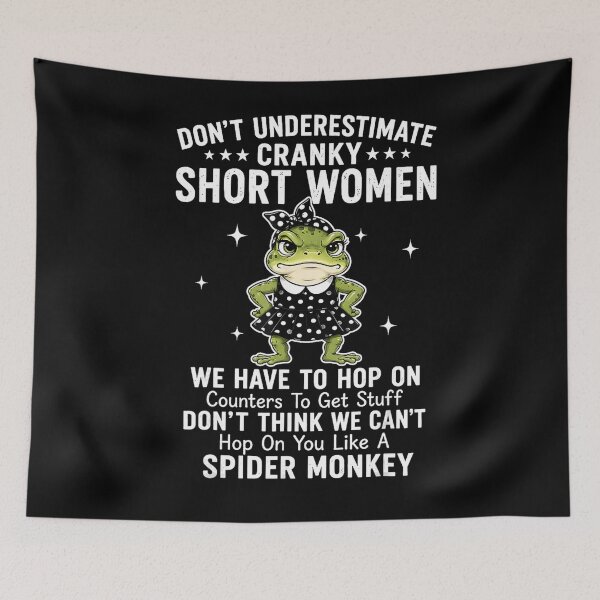 Item preview, Don’t Underestimate Cranky Short Women Funny Frog designed and sold by VioletNance.