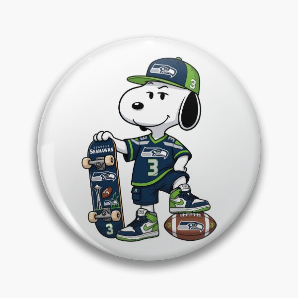Item preview, Snoopy Seattle Seahawks Football Retro F032 designed and sold by GLUVY-THEME.