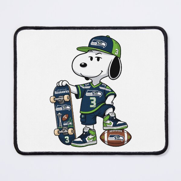 Item preview, Snoopy Seattle Seahawks Football Retro F032 designed and sold by GLUVY-THEME.