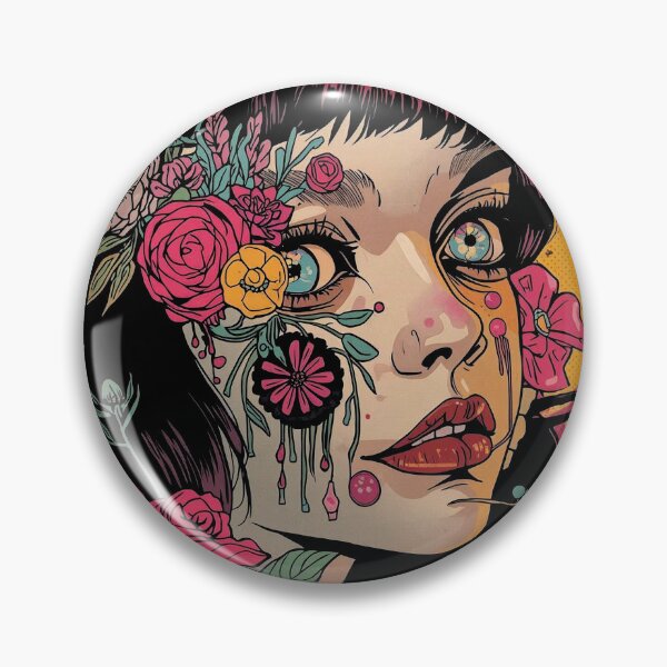 Item preview, Floral Siren: Dark Manga Pop Art designed and sold by  Mythical Entanglement.