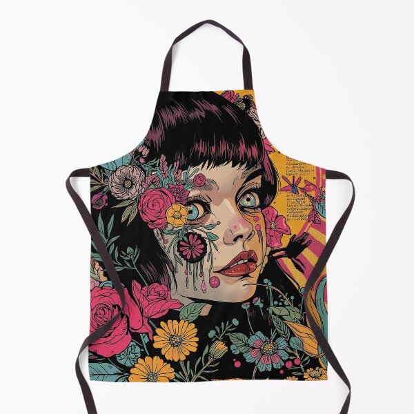 Item preview, Floral Siren: Dark Manga Pop Art designed and sold by Mythical Entanglement.
