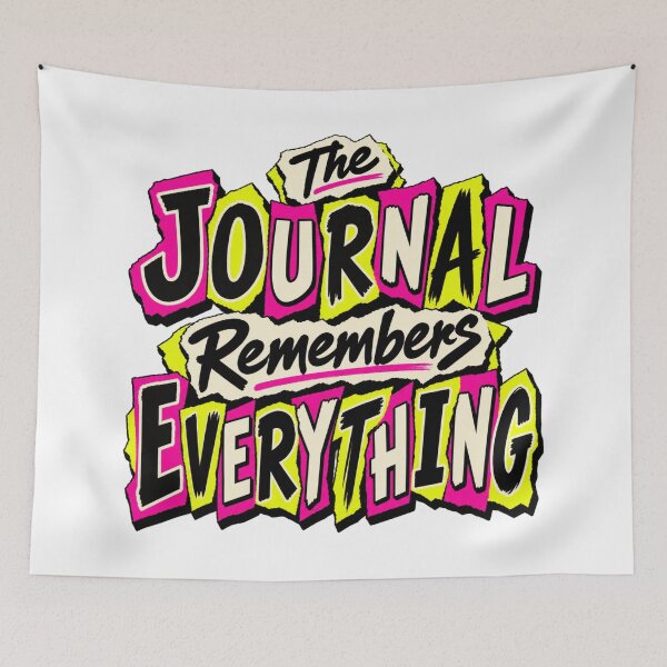 Item preview, The Journal Remembers Everything Punk Trading Humor designed and sold by VolatilityEdge.