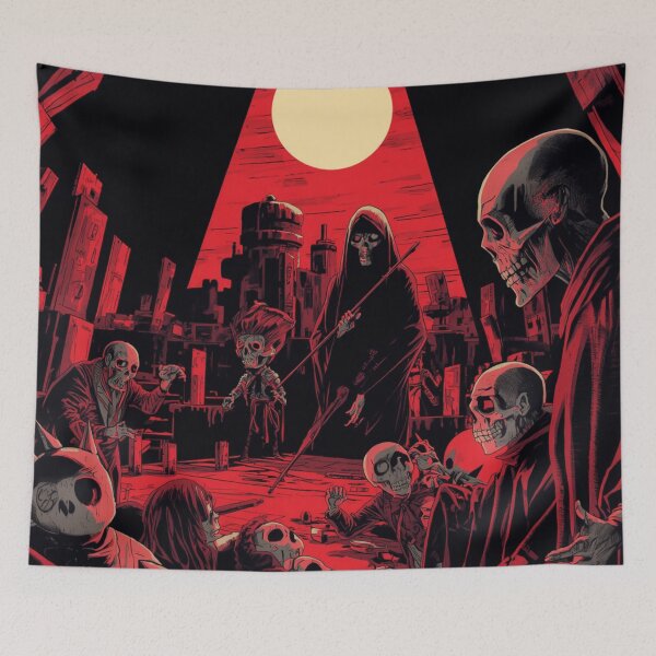Item preview, Graphic Novel Style Skeleton Reaper Gathering designed and sold by Uniquely Yours.