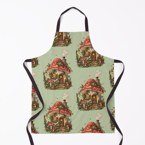 Item preview, Enchanted Mushroom Cottage Fireflies Cottagecore Art designed and sold by Artemis & Woven Collective.