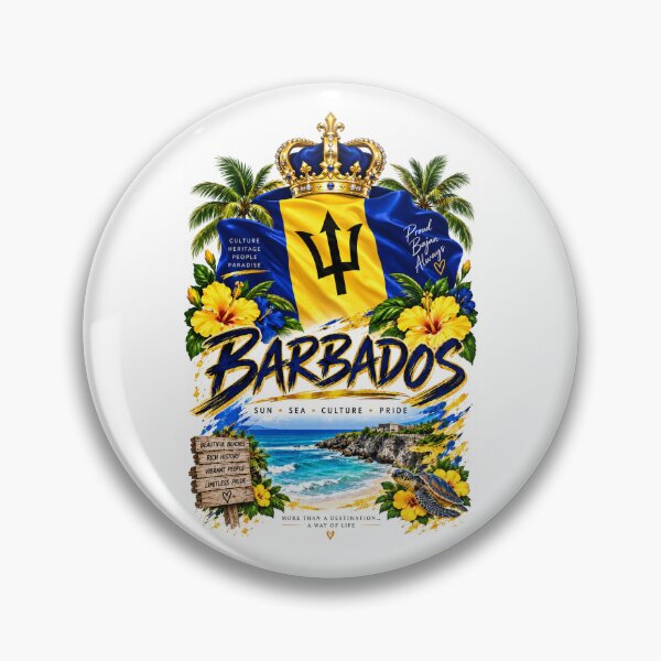 Item preview, Barbados Pride – Proud Bajan Caribbean Heritage ?? designed and sold by     Crowned Canvas Studio ⭐ .