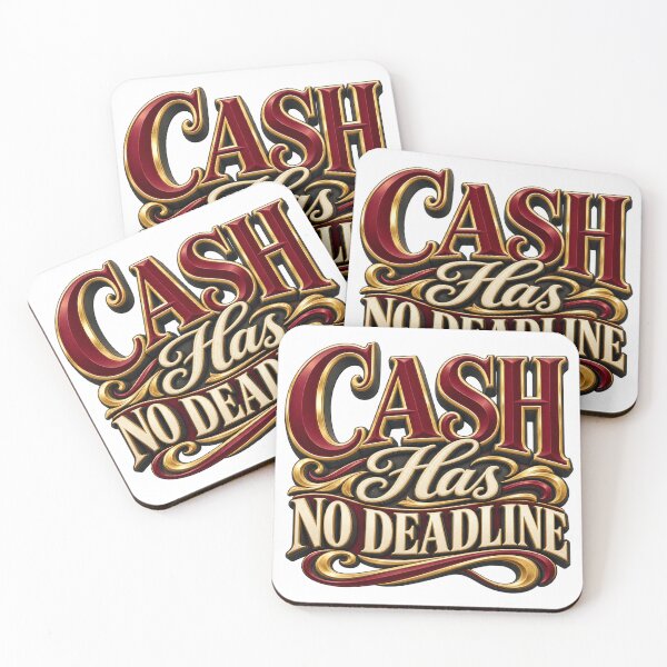 Item preview, Cash Has No Deadline Ornate Investor Patience Quote designed and sold by VolatilityEdge.