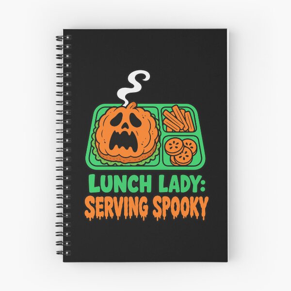 Item preview, Lunch Lady Serving Spooky Halloween Pumpkin Meal designed and sold by Uglyandcute.