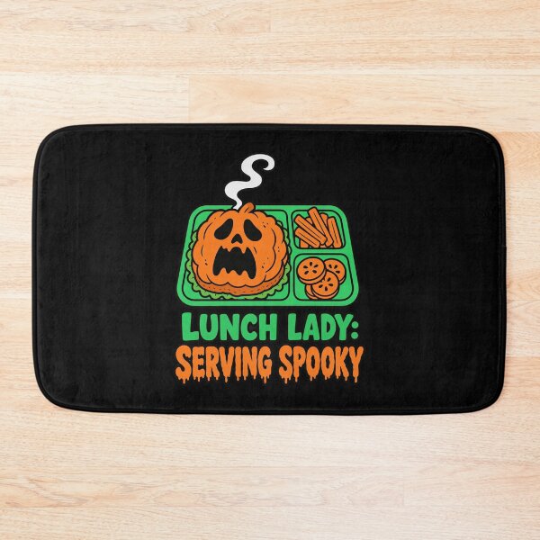 Item preview, Lunch Lady Serving Spooky Halloween Pumpkin Meal designed and sold by Uglyandcute.