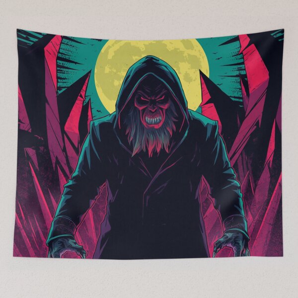Item preview, Hooded Vampire Full Moon Pop Art Illustration designed and sold by Uniquely Yours.