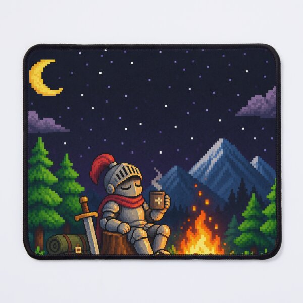 Item preview, Knight Shift Cozy Pixel Knight Campfire Gamer designed and sold by Nol1ytv.