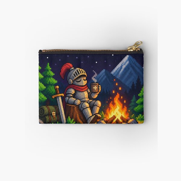 Artikelvorschau, Knight Shift Cozy Pixel Knight Campfire Gamer entworfen und verkauft von Nol1ytv.