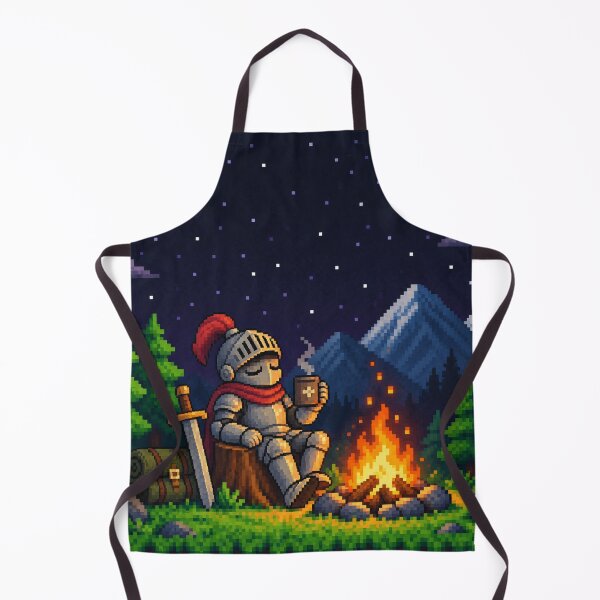 Item preview, Knight Shift Cozy Pixel Knight Campfire Gamer designed and sold by Nol1ytv.