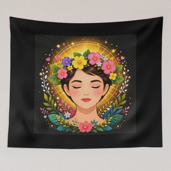 Item preview, Blooming Serenity Floral Woman designed and sold by Hari Arts.