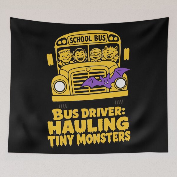 Artikelvorschau, Halloween-Design für Schulbusfahrer: Kleine Monster transportieren entworfen und verkauft von Uglyandcute.