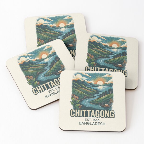 Item preview, Chittagong Bangladesh Vintage Landscape Travel T-Shirt Design designed and sold by mdsakibhossain.
