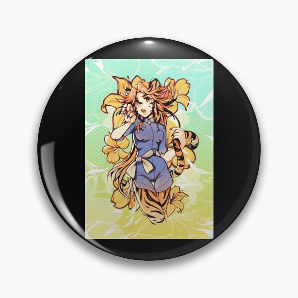 Item preview, Vibrant Tiger Girl with Floral Background Art designed and sold by Fibi-studio.