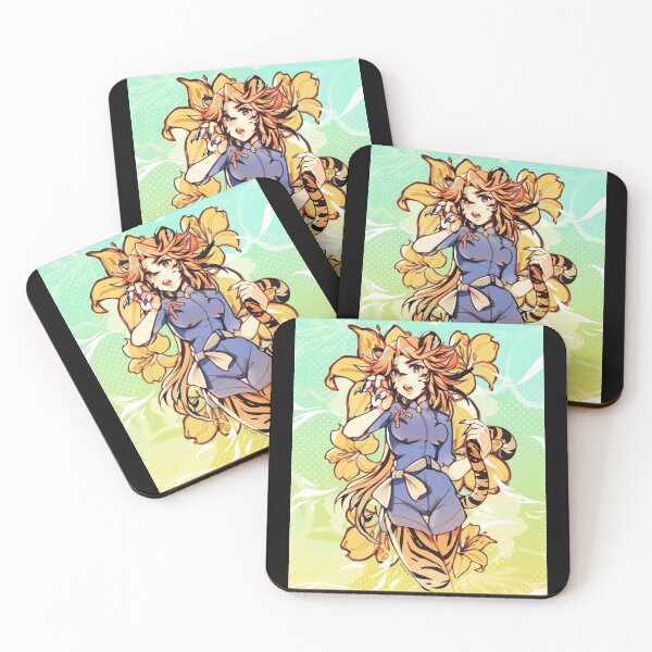 Item preview, Vibrant Tiger Girl with Floral Background Art designed and sold by Fibi-studio.