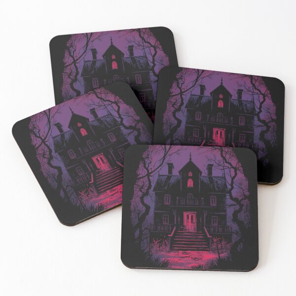 Item preview, Neon Purple Gothic Haunted House Silhouette designed and sold by Uniquely Yours.